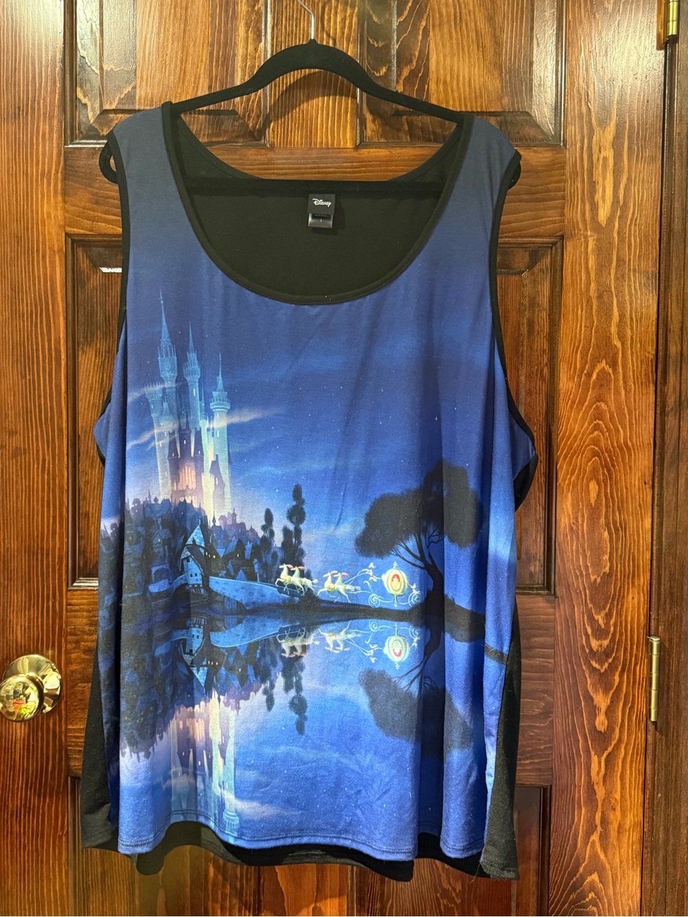 Disney Blue and Black Graphic Tank Top